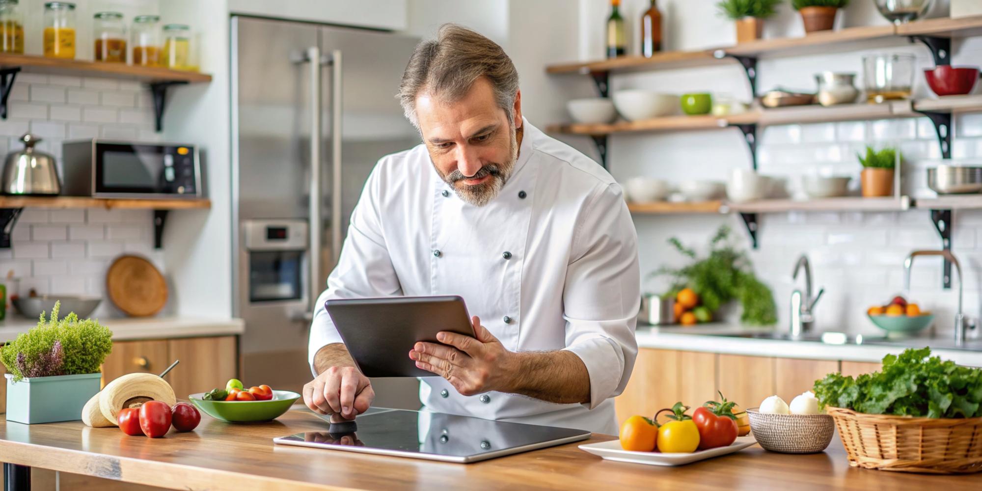 portrait food technologist with tablet